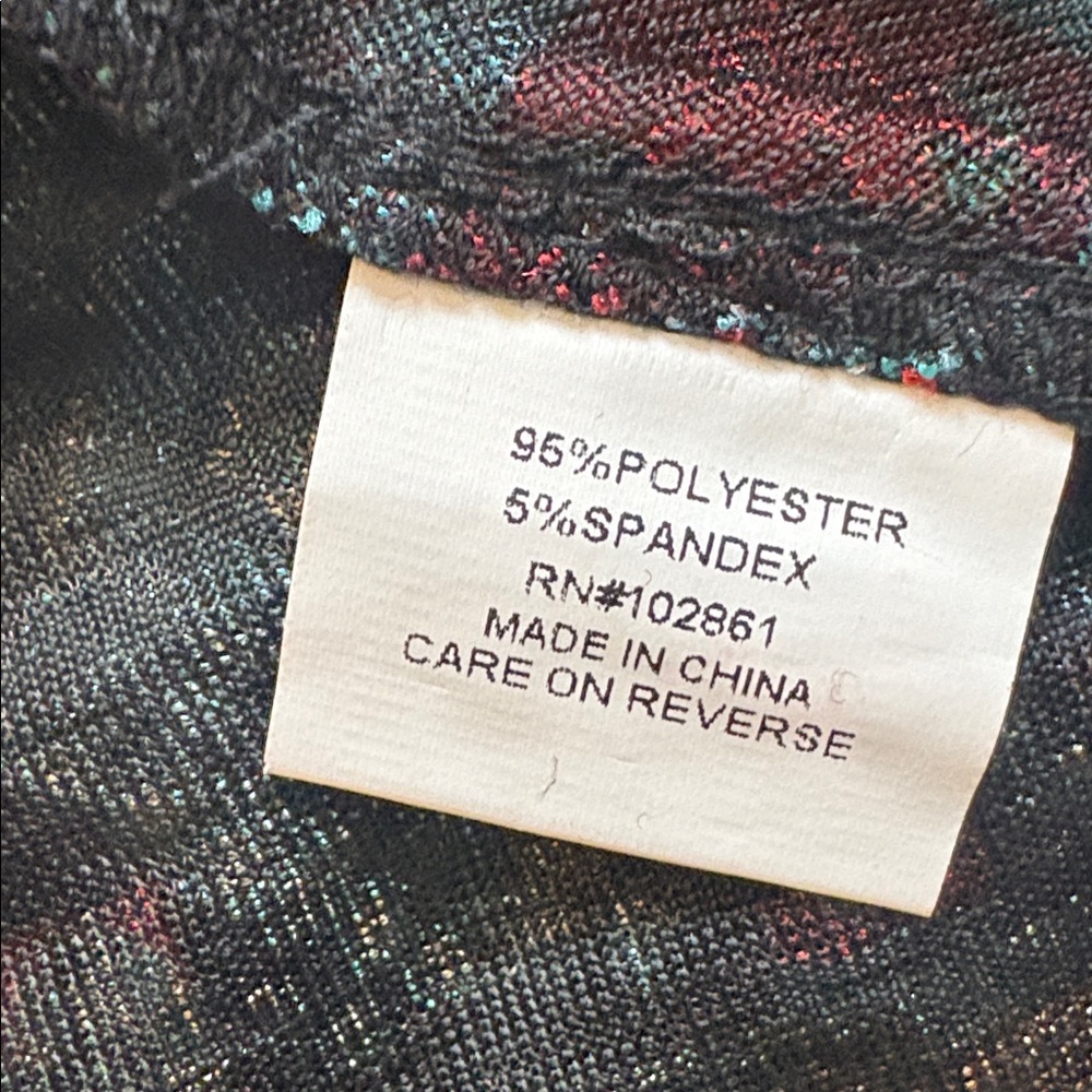NWT ADORE Brand Bohemian Black Open Front Cardigan with Gorgeous Colorful Trim - Picture 15 of 17